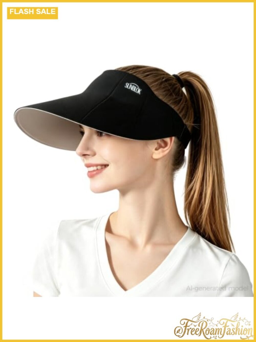 Ultra-Lightweight Open Top Sun Visor UPF 50 UV Protection Wide Brim Reversible